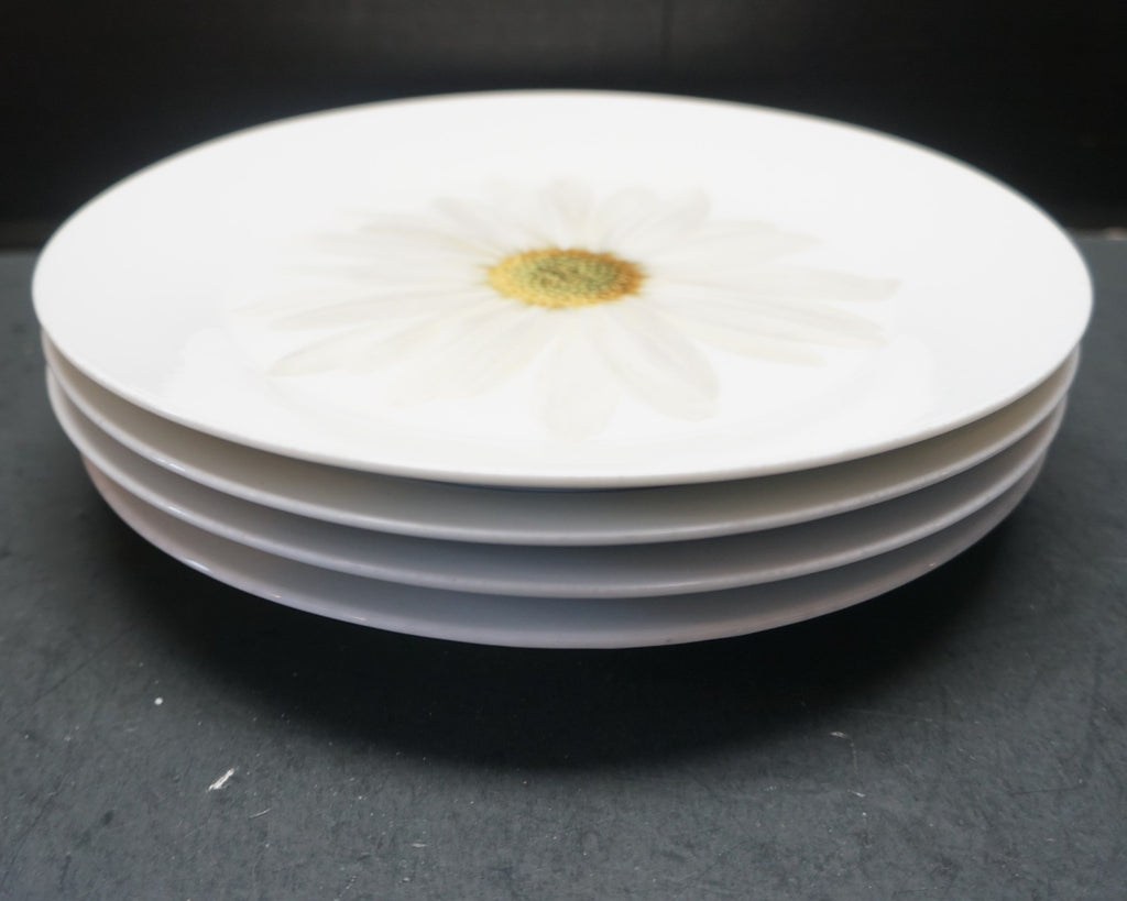 Isaac Mizrahi For Target White Daisy Salad Dessert Plates Set of 4 2005