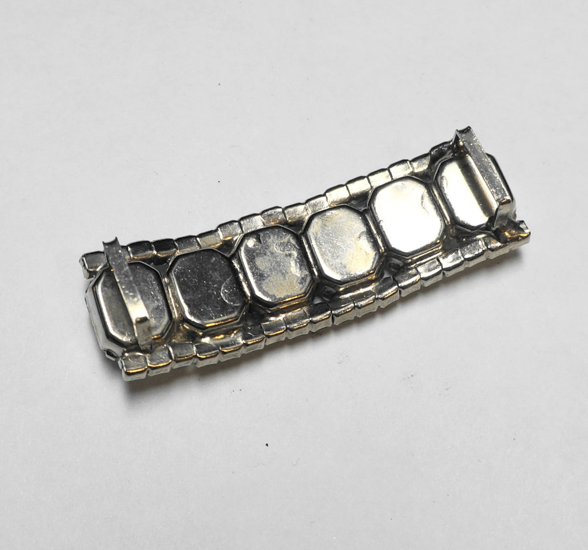 Clear Rhinestone Bar Slide Buckle Pendant