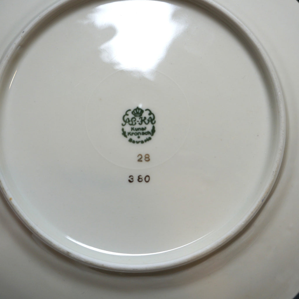 Alka Kunst Konach Bavaria Cobalt Gold Rim Salad Plate