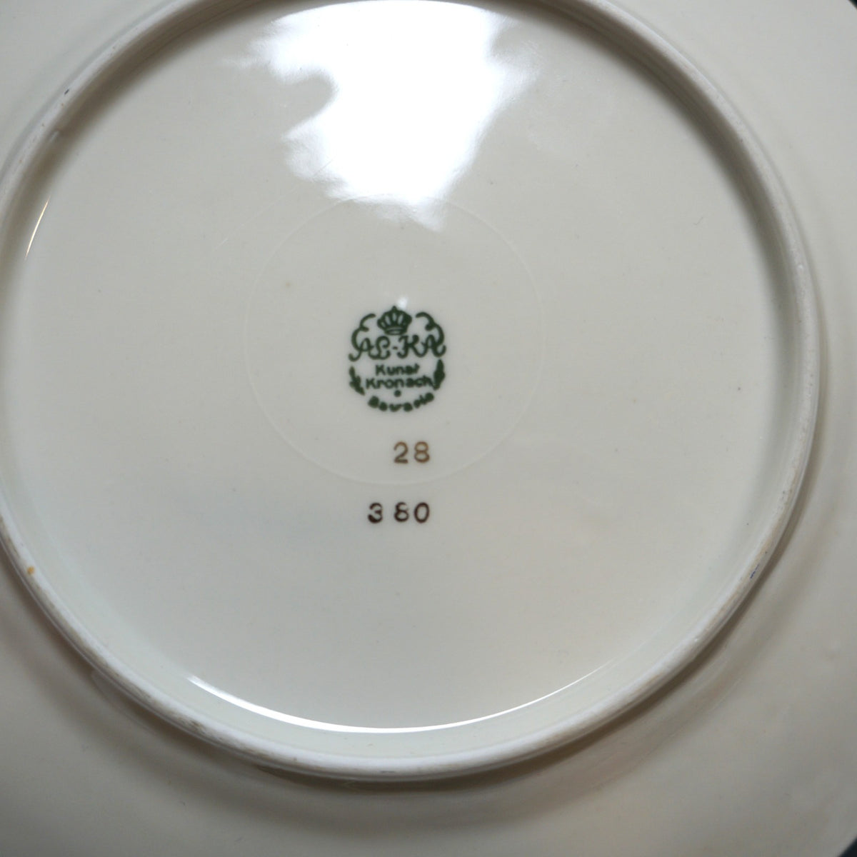 Alka Kunst Konach Bavaria Cobalt Gold Rim Salad Plate