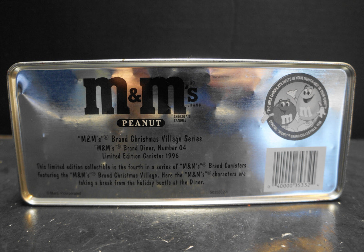 M&M's Brand Diner Christmas Village Series Limited Edition 4th Tin Canister 1996