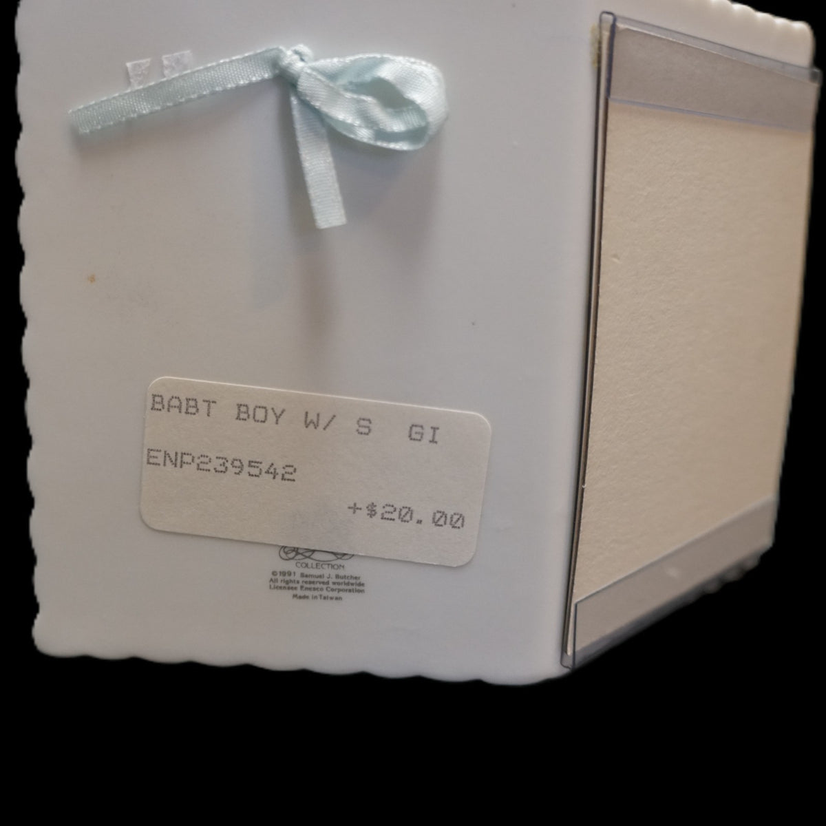 Precious Moments Jesus Loves Me Baby Boy Porcelain Photo Frame Booties