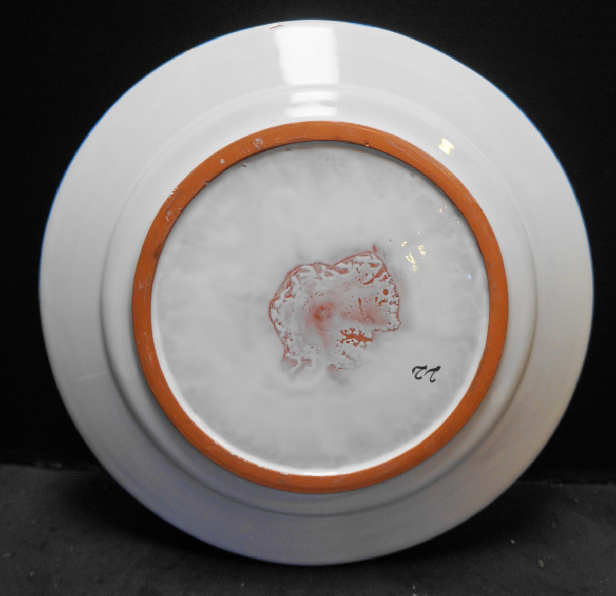 Himark Portugal Hand Painted Fruit Flowers Chop Plate Platter Terra Cotta