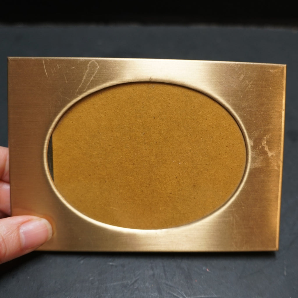 Anne Klein Brushed Gold Tone Oval Opening Photo Frame 3 1/2" x 5"