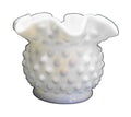 Fenton Hobnail Milk Glass #3853 3" Double Crimped Small Vase
