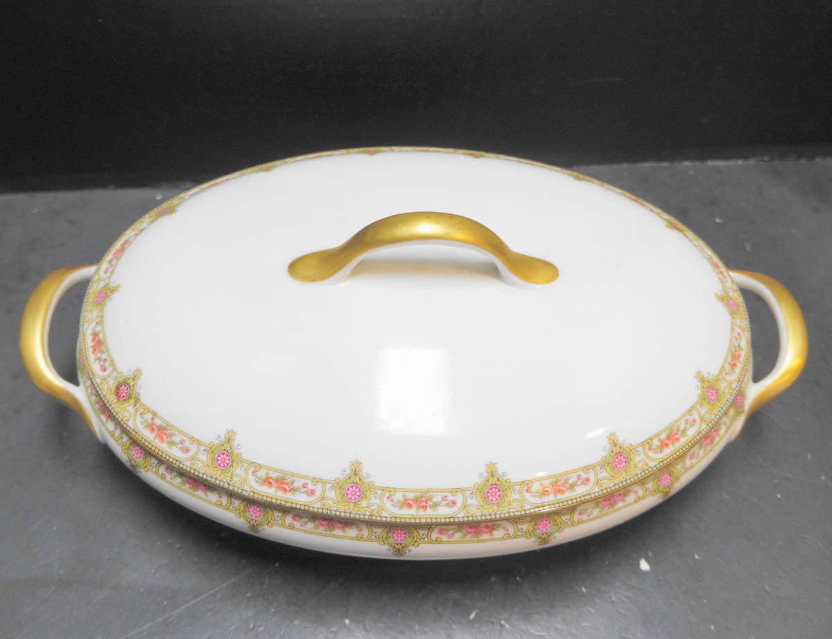 U.C. Limoges FB&CO France Oval Covered Vegetable Dish Casserole