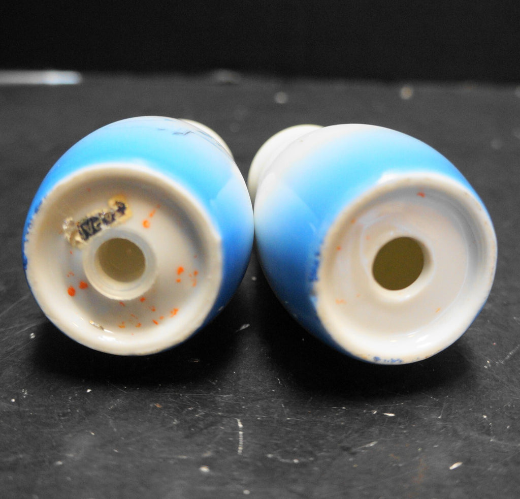Blue White Seagull Salt Pepper Shakers Pair Japan