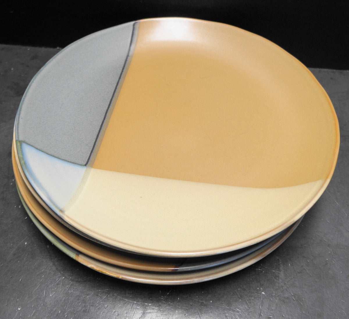 Sango Gold Dust Green Dinner Plates Set of 4