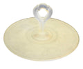Indiana Glass Tiara Exclusives Frosted Satin Sandwich Center Handle Tidbit Tray