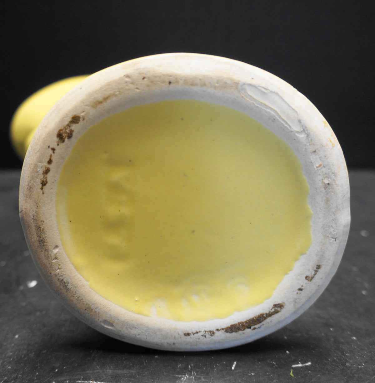 Monmouth Western Stoneware Tulip Petal Vase Pale Yellow Glaze
