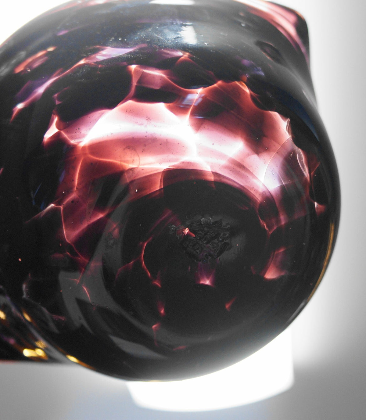 Purple Murano Art Glass Gravy Boat
