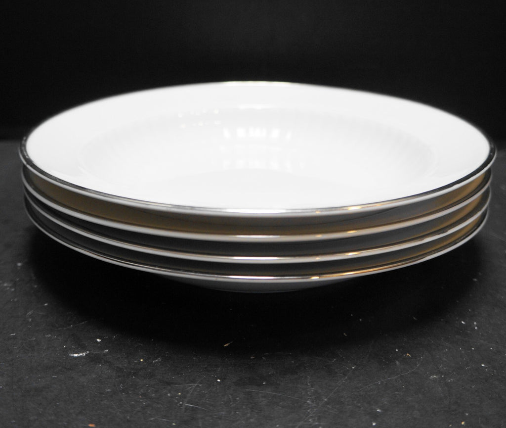 Winterling Bavaria Marktleuthen White Ribbed Sculpted Column Rimmed Soups