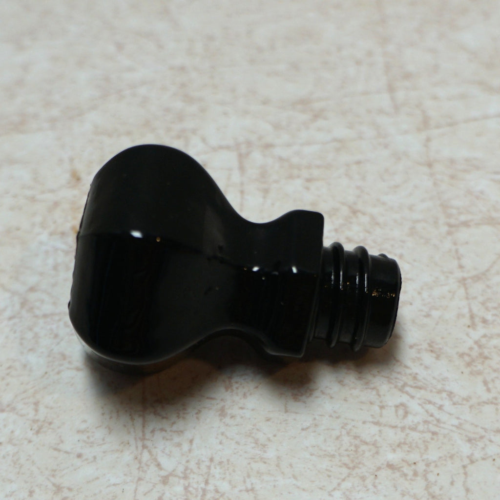 Reproduction Black Depression Glass Cabinet Knob Drawer Pull Self Screw