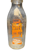 Anderson Erickson Dairy Go. Quart Milk Bottle Orange Print