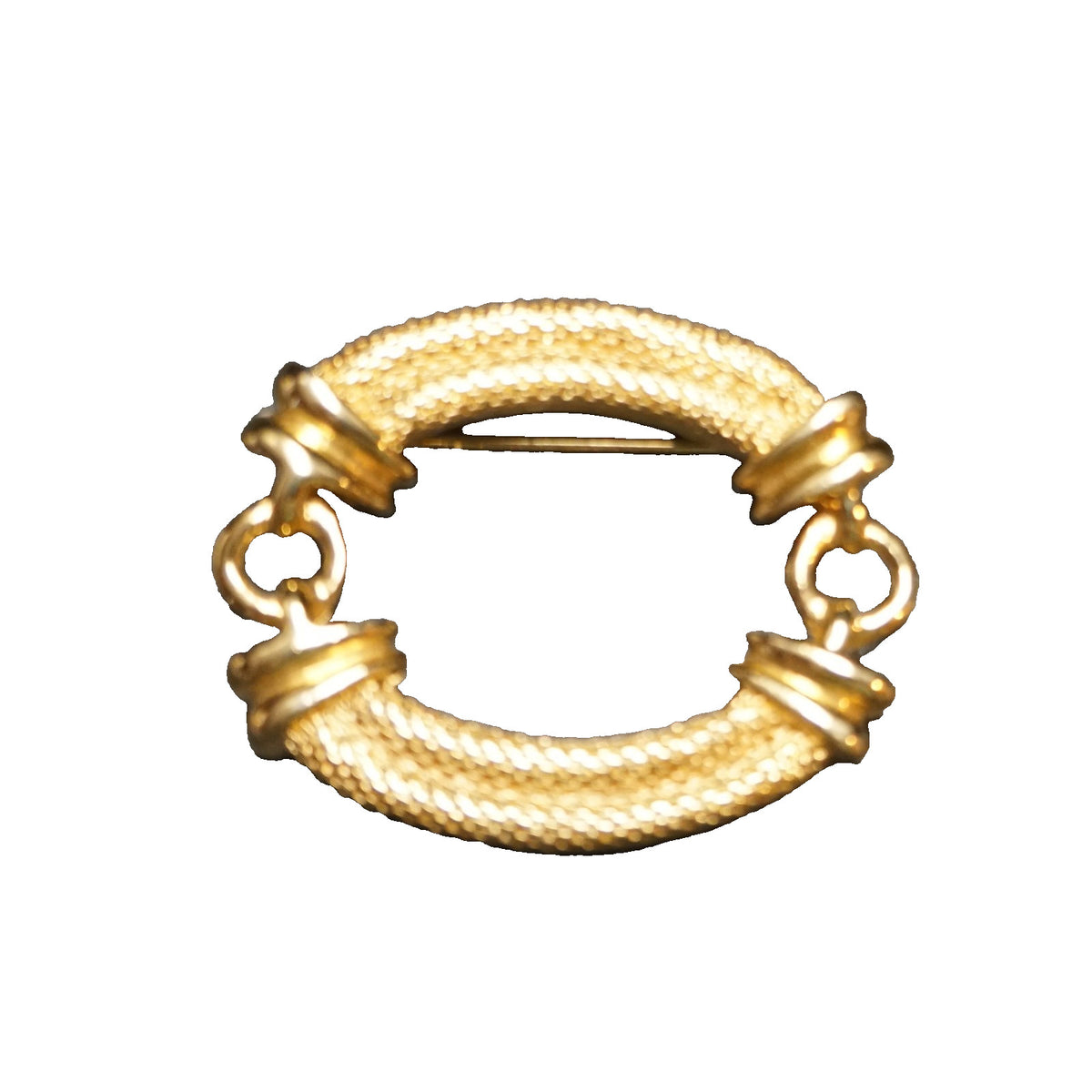 Anne Klein Gold Tone Gold Plated Oval Brooch Pin