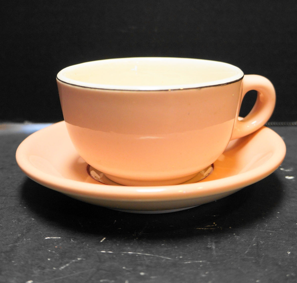 Albert Pick Solid Pink White Cup Saucer Set Restaurant Ware