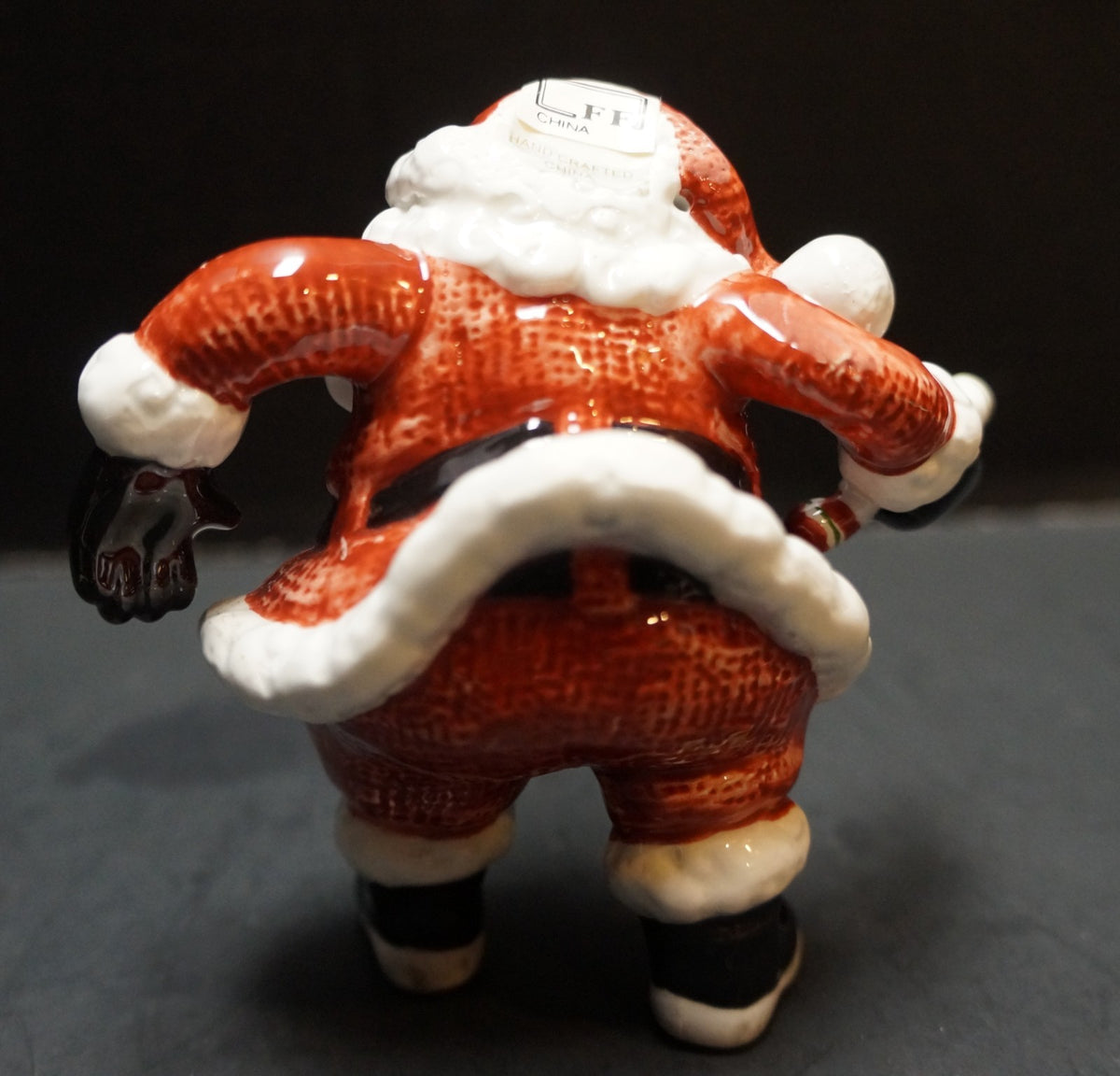 Fitz and Floyd Santa Holding Candy Cane Figurine Fine Porcelain