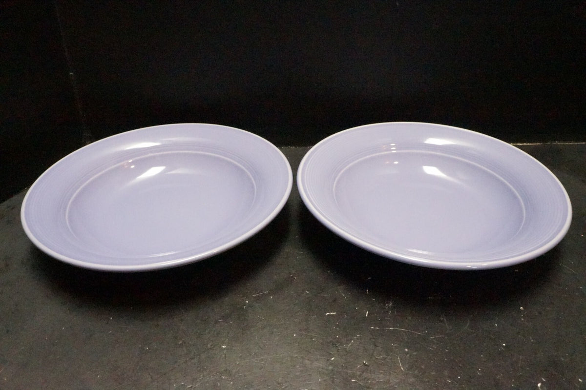 Nancy Calhoun Solid Color Violet Soup Bowls Pair