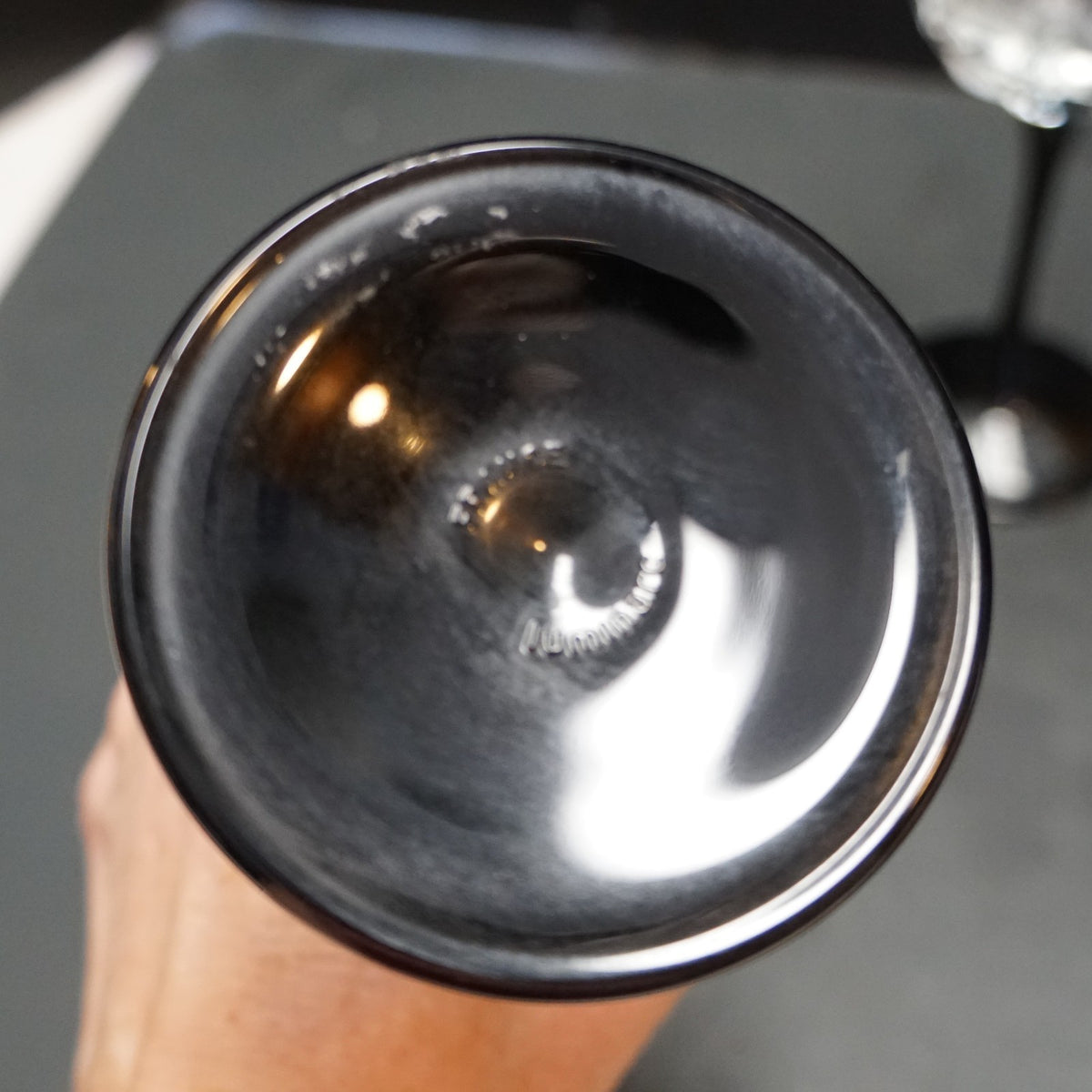 Arcoroc Octime Black Stem Clear Bowl Water Goblets Set of 4