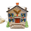 Americana Eagle Porcelain Hand Painted Christmas Collection Village Lamp