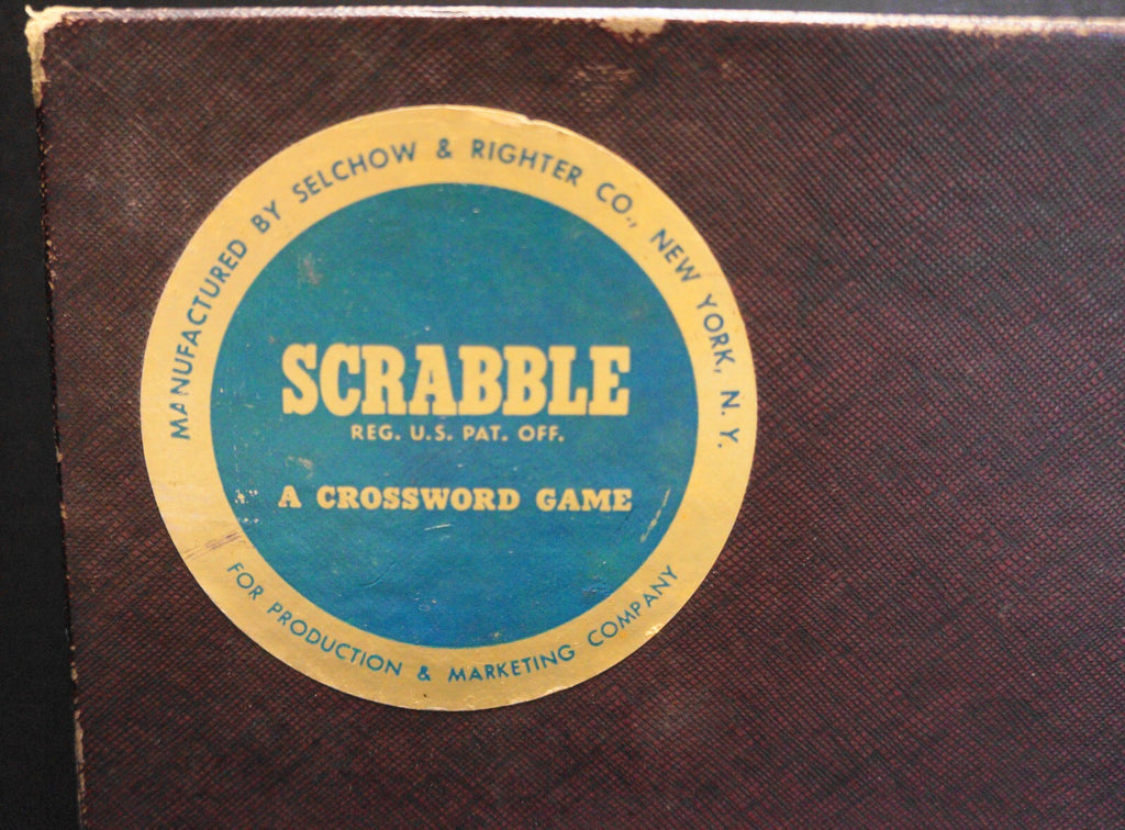 Vintage 1953 Scrabble Set Complete Selchow and Righter