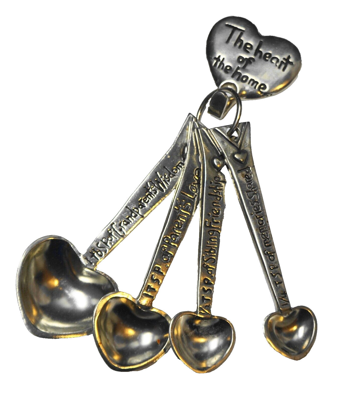 Metal Morphosis Heart of the Home Pewter Measuring Spoons Set