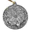 Mikasa Crystal Frosted Festive Poinsettia Christmas Ornament