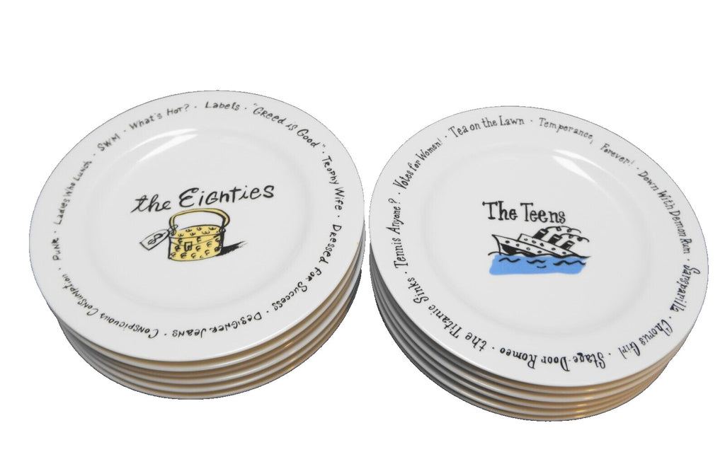 Pottery Barn Millenium The Decades Salad Plates Set of 12