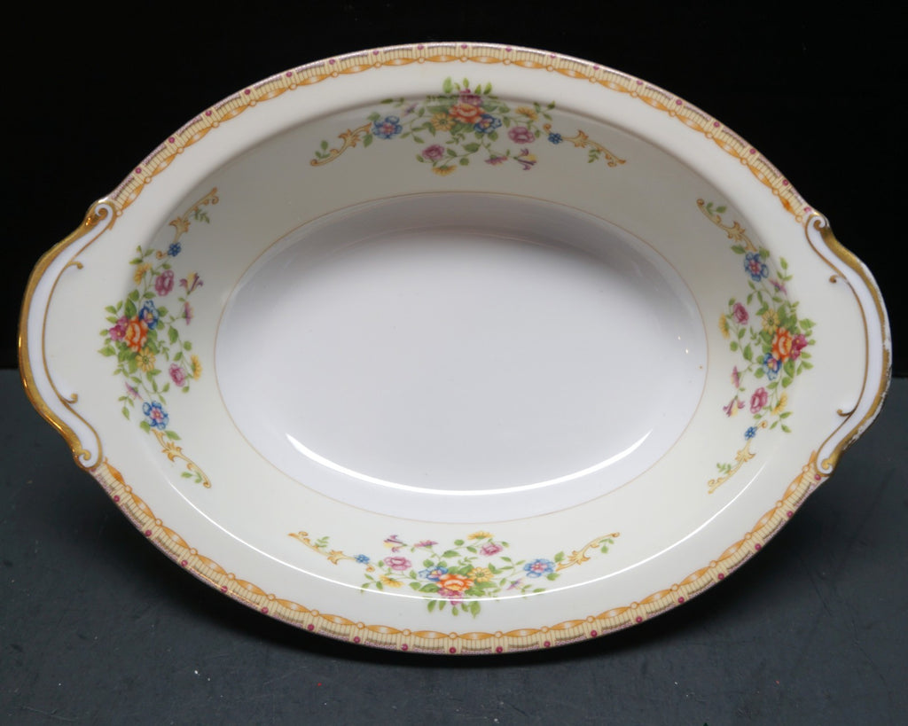 National China Patricia Porcelain Oval Vegetable Bowl 1930s