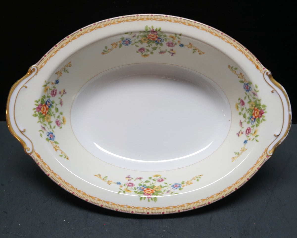 National China Patricia Porcelain Oval Vegetable Bowl 1930s