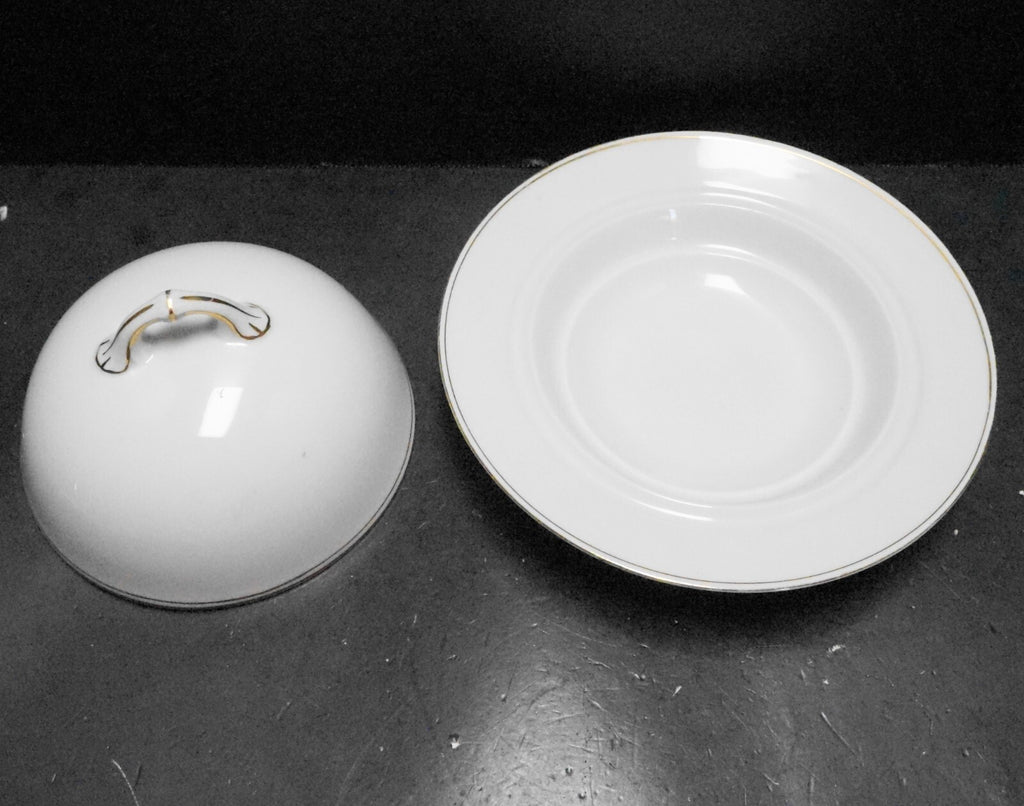 MZ Austria White Domed Cheese Butter Dish