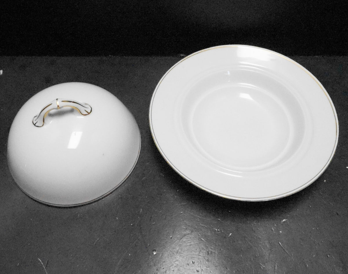 MZ Austria White Domed Cheese Butter Dish
