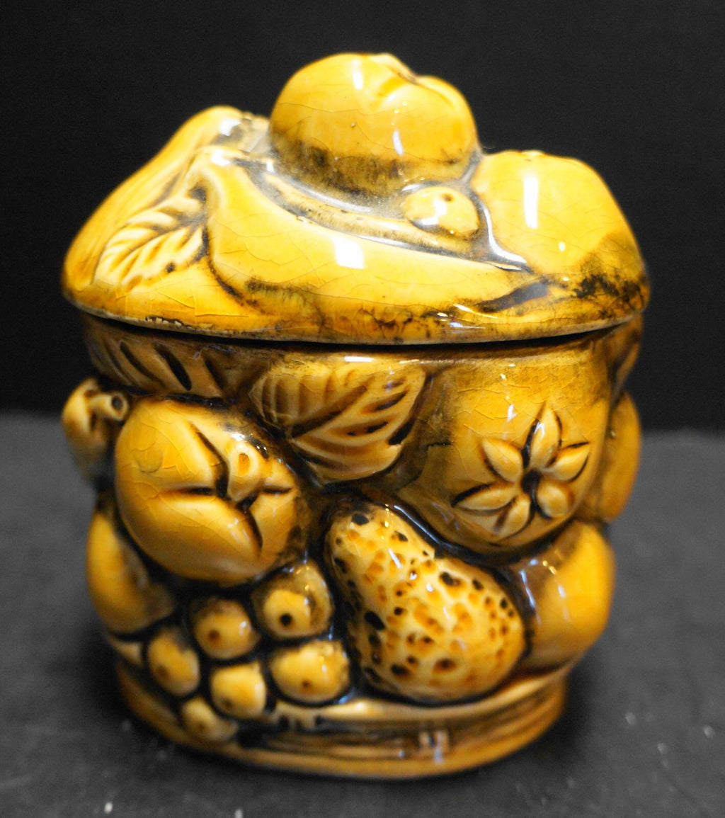 Inarco Harvest Daisy Golden Brown Sugar Bowl Japan