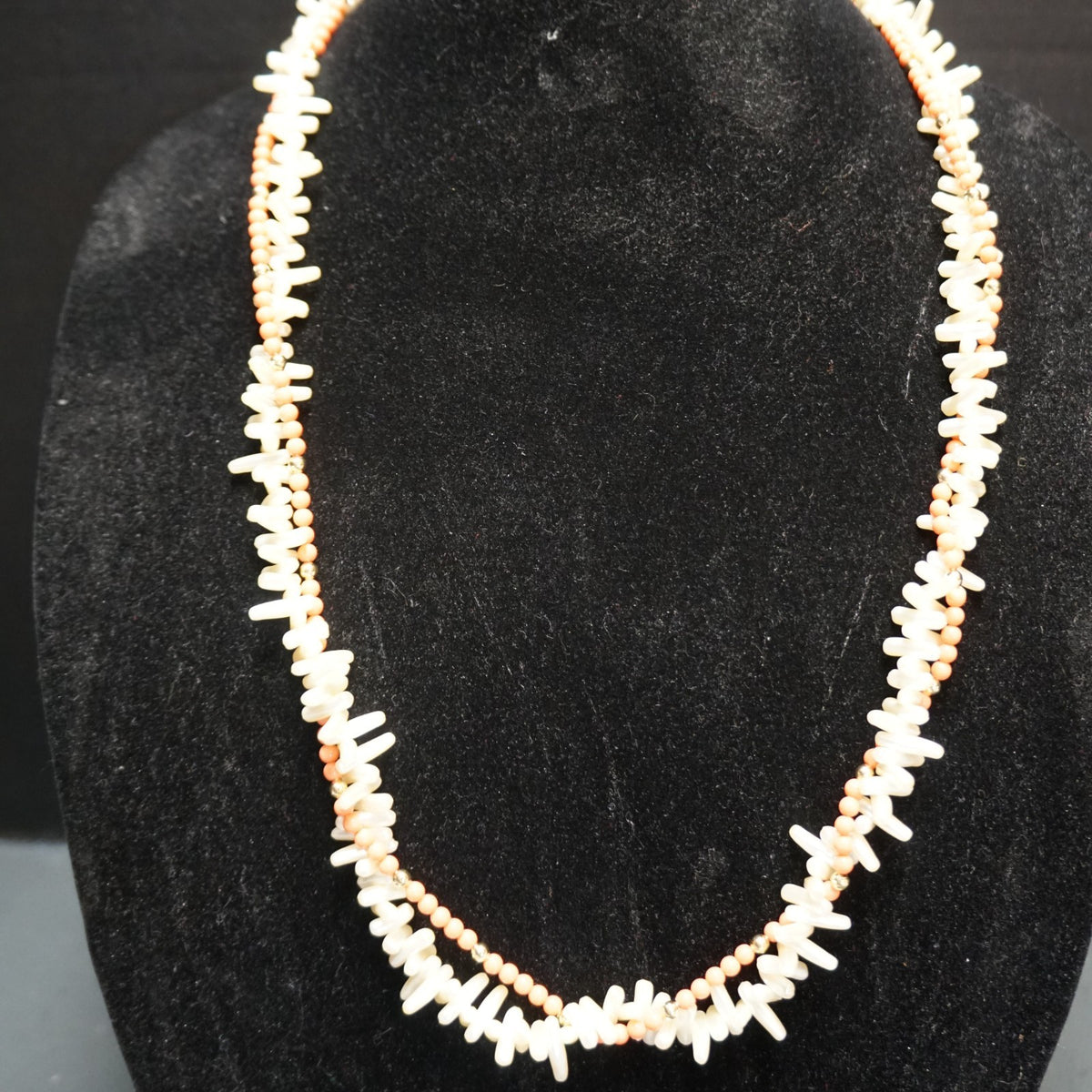 Napier Faux Coral Faux Pearl Torsade Necklace