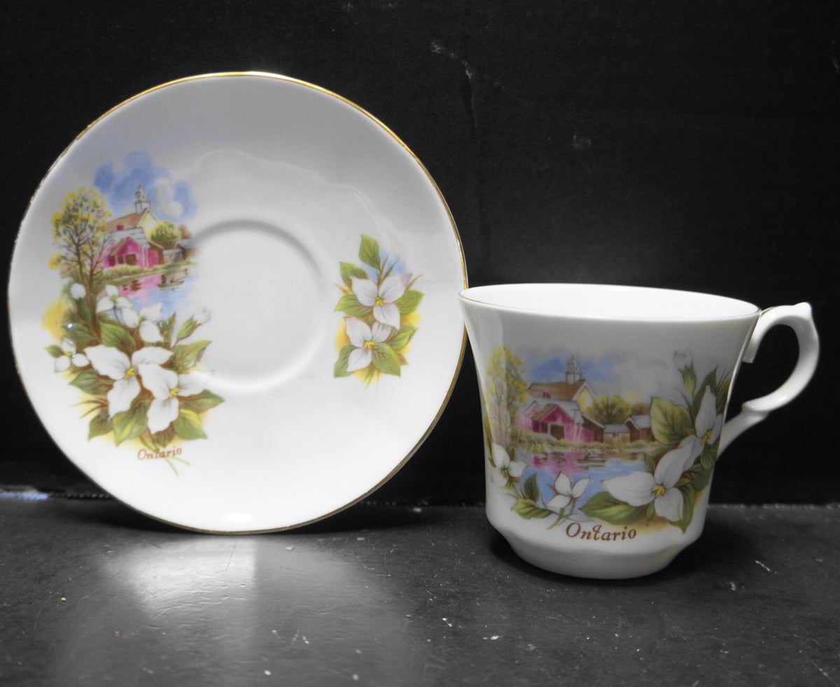 Ontario Souvenir Teacup Saucer Bone China England