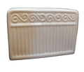 Gibson Claremont White Glazed Embossed Scrolls Column Ribs Napkin Holder
