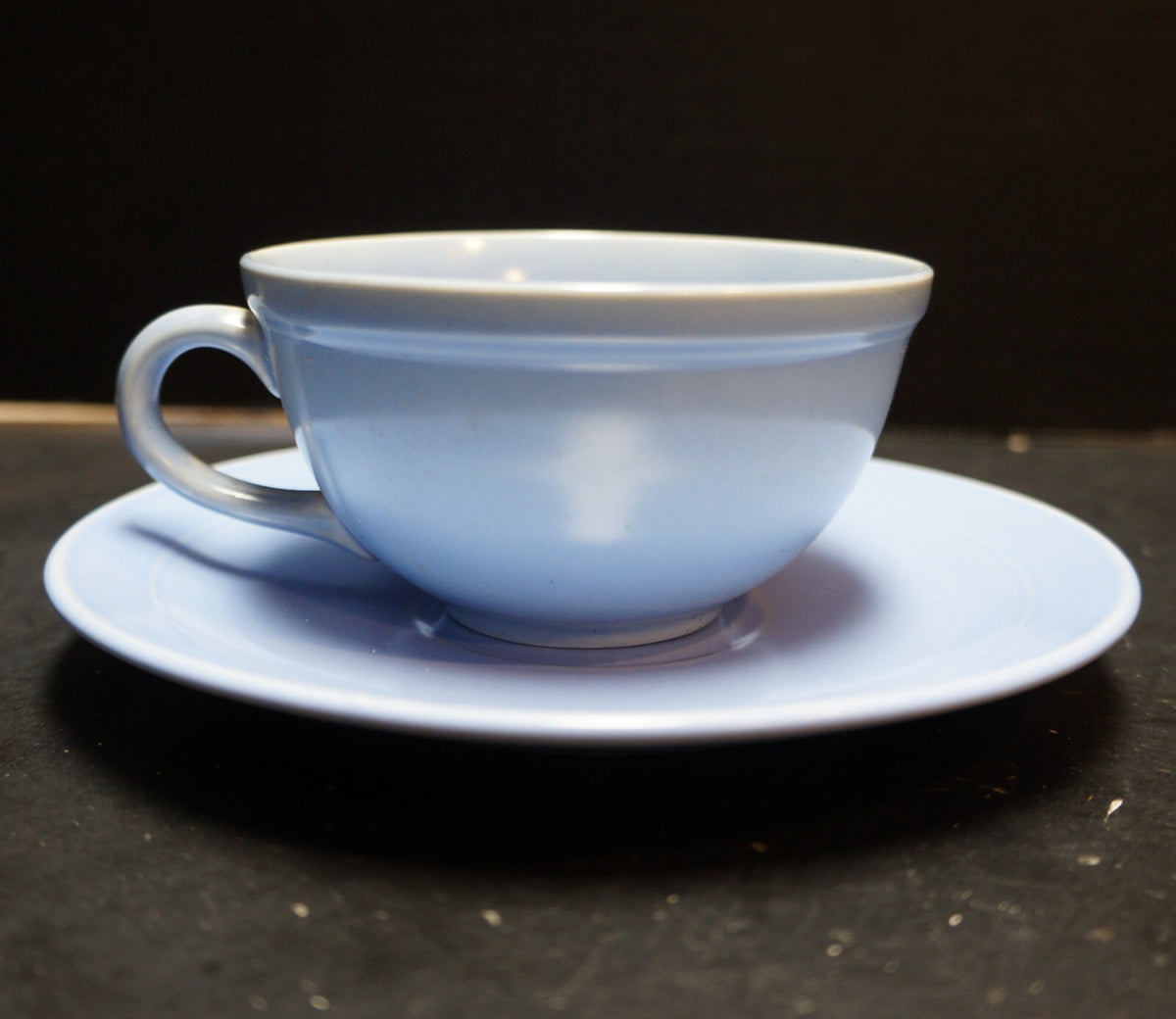 Vernon Kilns Modern California Azure Blue Cup Saucer