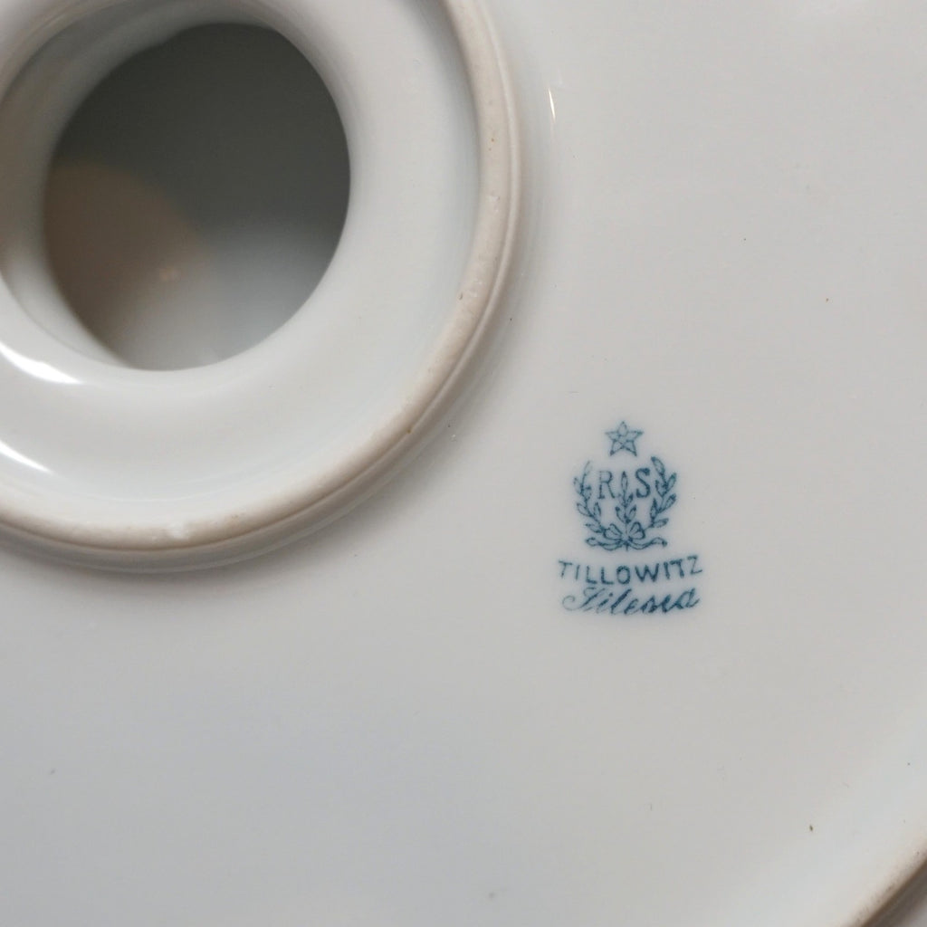 Pickard Decorated Tillowitz Porcelain Two Tier Pedestal Bowl Plate Cracker Tea Party Server