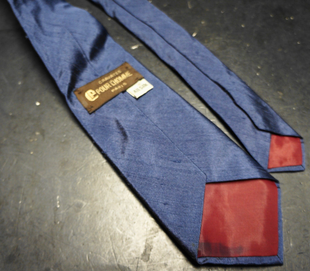 Blue Silk Tie Cravates Pour L'Homme Paris