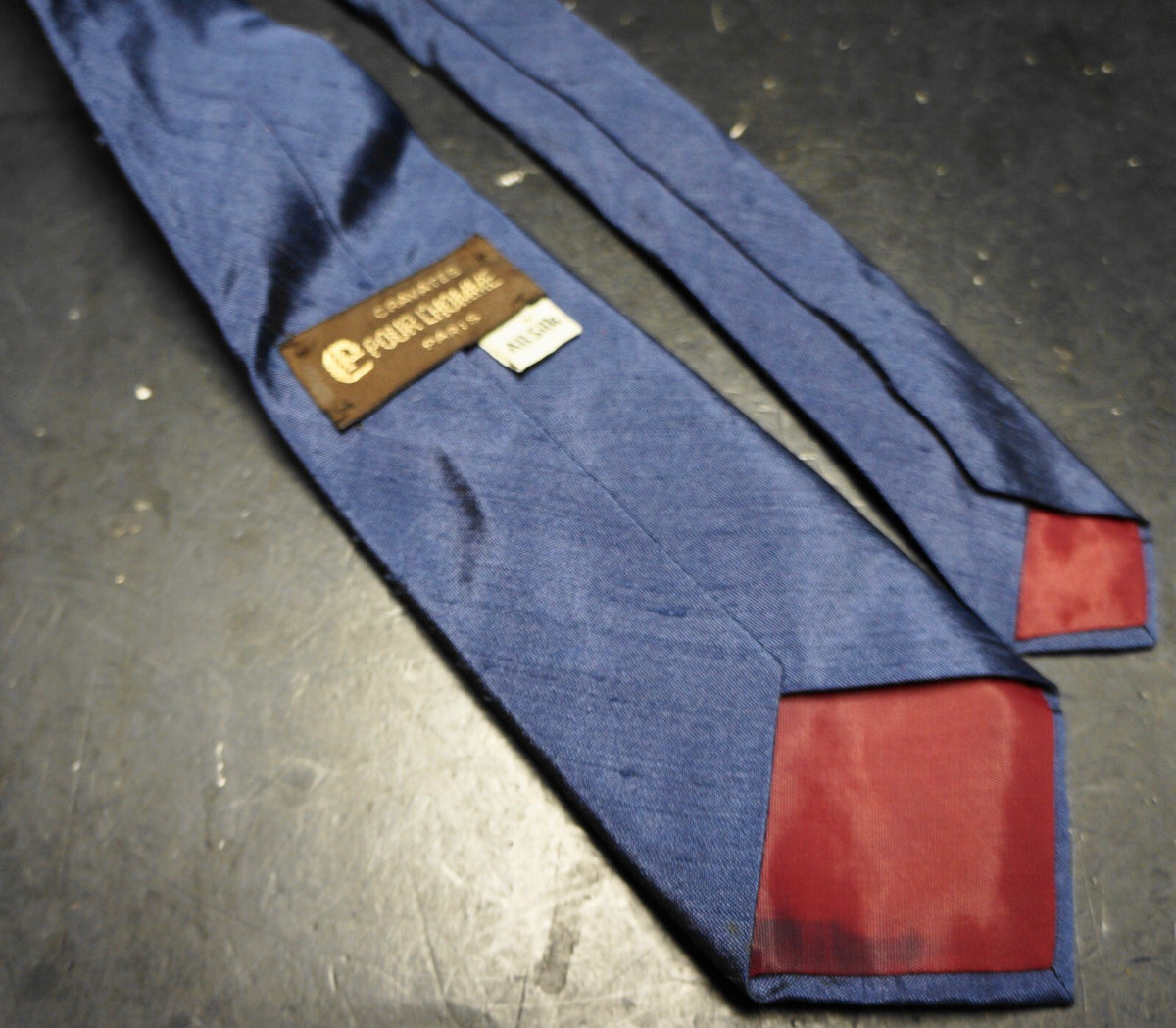 Blue Silk Tie Cravates Pour L'Homme Paris