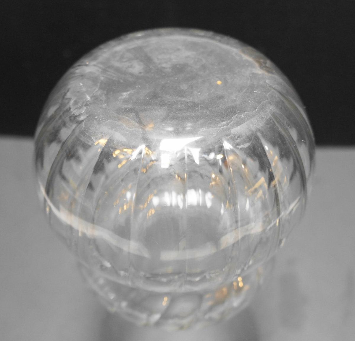 Indiana Glass Illusions Clear Spiral Optic Large Bouquet Vase