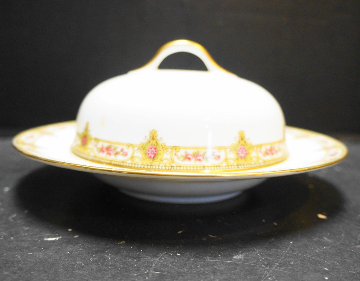 U.C. Limoges FB&CO France Round Domed Butter Dish With Strainer