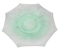 Apple Green Depression Glass Stretch Frosted Satin Octagon Plate