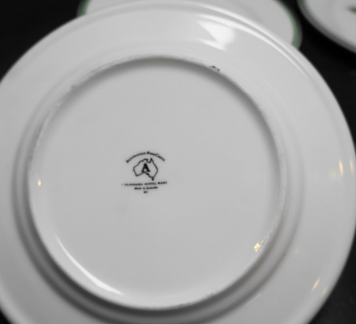 Australian Fine China Flinders Hotel Ware Christmas Ornament Salad Plates Set 4