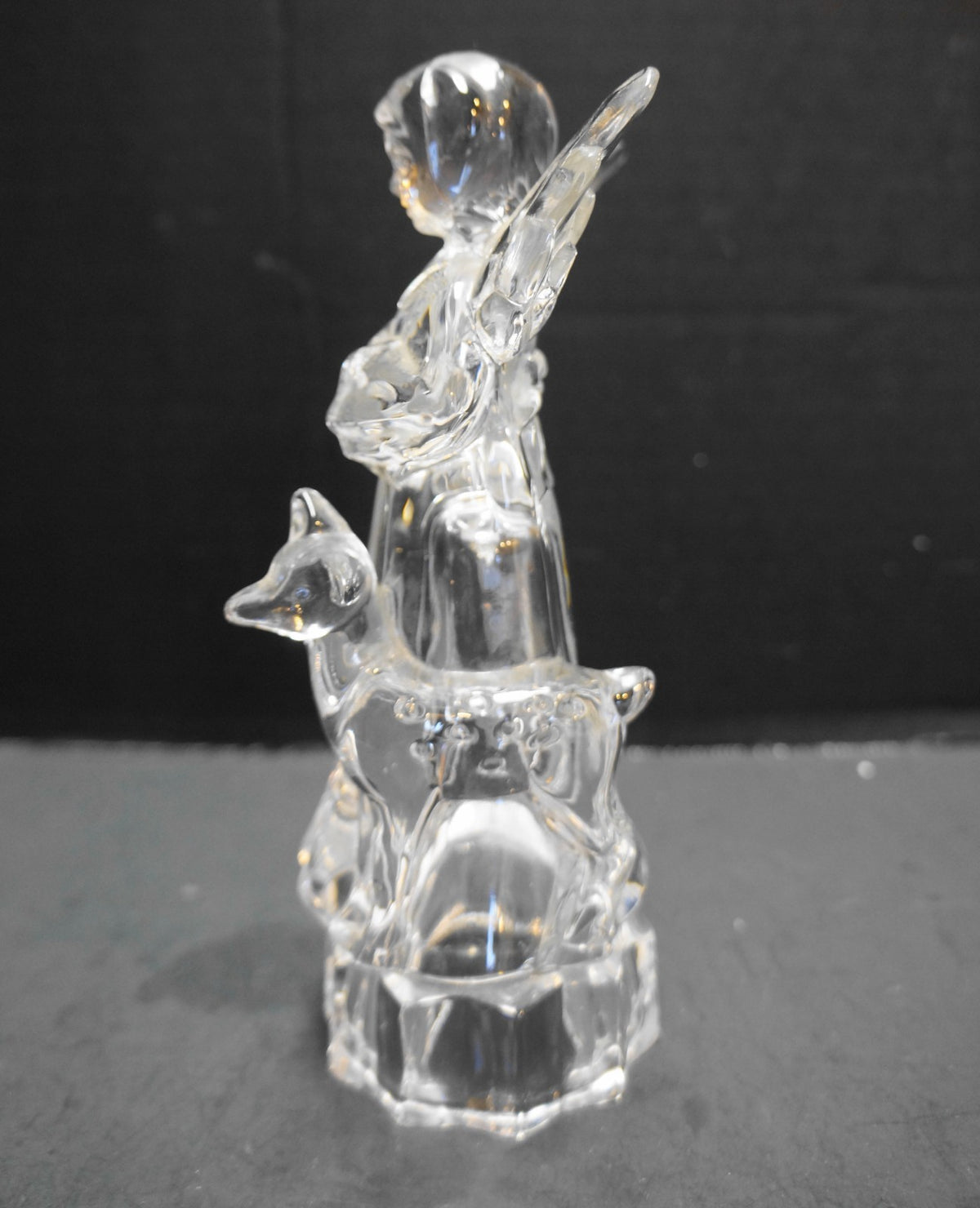 Mikasa Angelic Harmony Lead Crystal Angel Figurine Deer Fawn