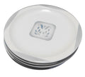 Syracuse Cadet Dinner Plates Set of 7 Restaurant Ware Airbrushed Blue Tulip