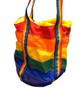 Taylor Made Rainbow Stripe 1980s Drawstring Bucket Bag Nylon