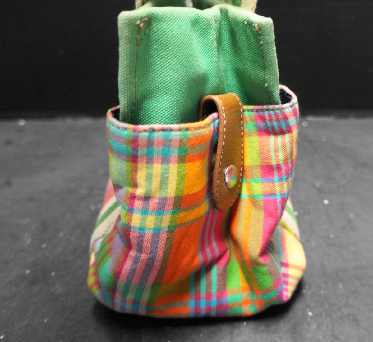 Tommy Hilfiger American Classics Plaid Small Tote Purse Green