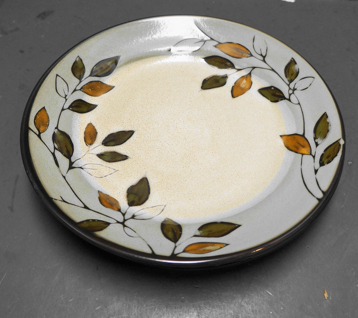 Pfaltzgraff Everyday Rustic Leaves Set Of 7 Salad Dessert Plates Stoneware 8 3/4