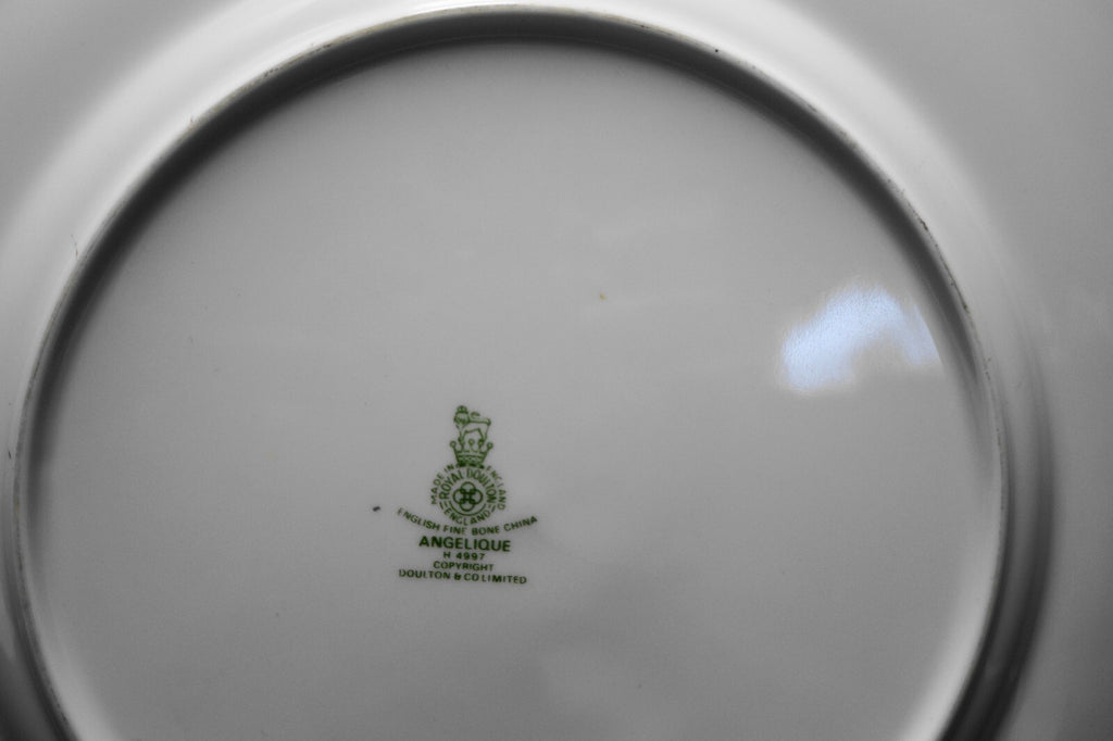 Royal Doulton Angelique Dinner Plate Blue Floral Platinum Trim